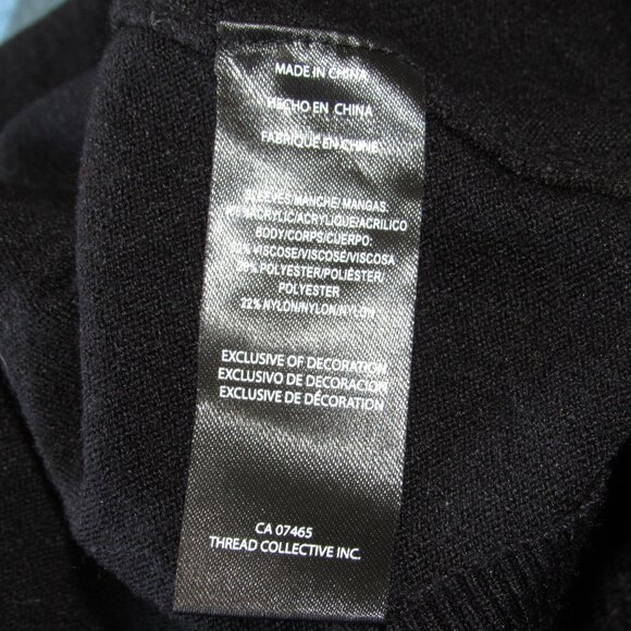 NWT Bebe Sweater Top Choker Cutout Embellished Rhinestone Logo Y2K sz Large - Picture 5 of 5
